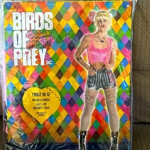 Birds of Prey Harley Quinn 4pc includes suspenders ,shirt, shorts and tights
